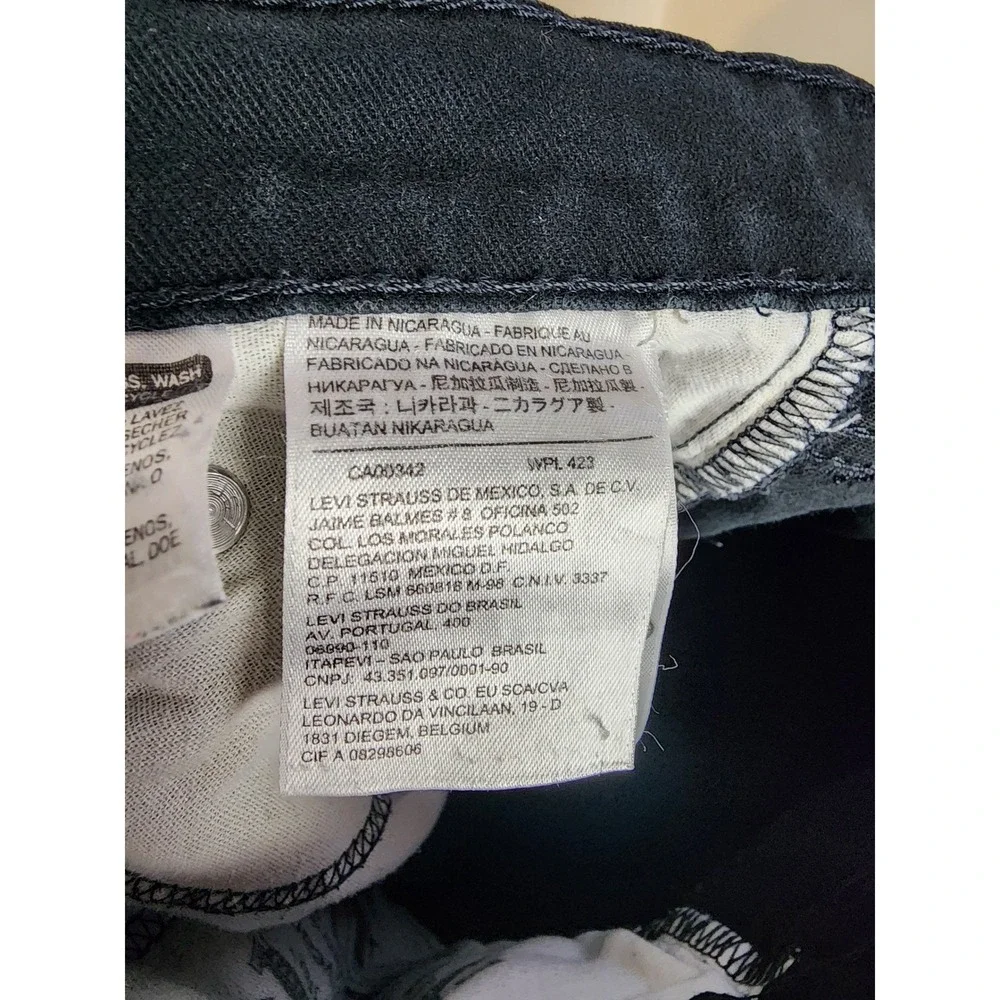 Levi Strauss‎ 513 Mens Black Denim Jeans W31 L30 Straight Fit